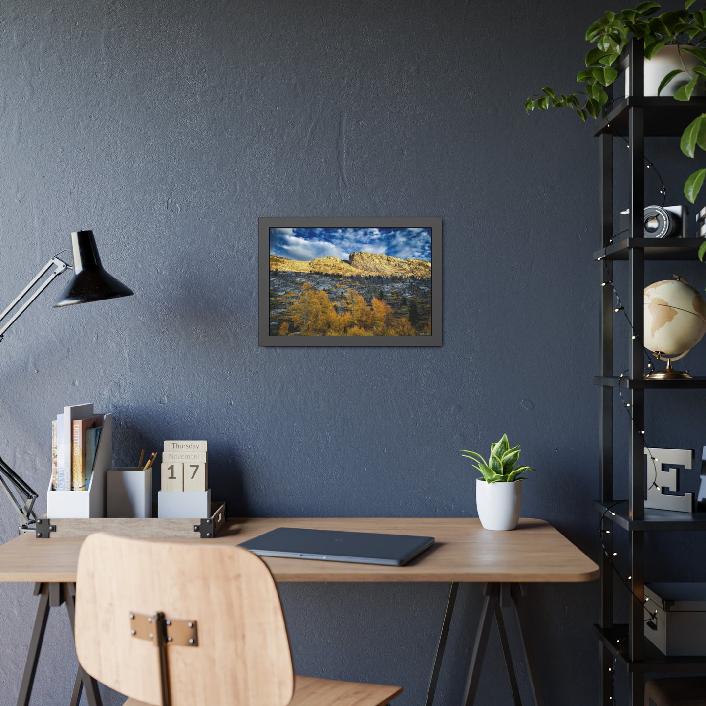 Autumn Ruby Mountains Landscape Framed Poster