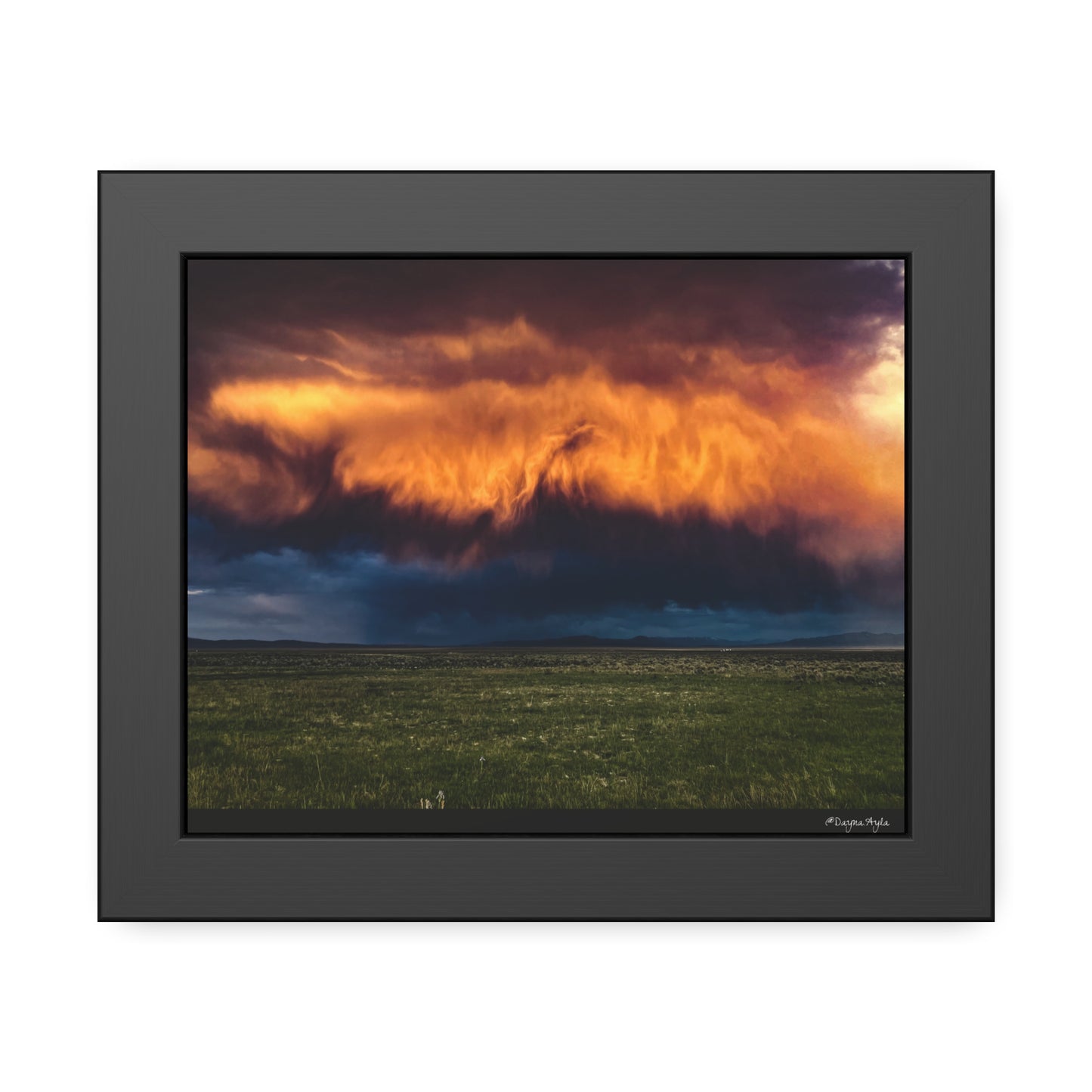 Put Out the Fire Across the River— Dramatic Sunset Cloud Landscape Wall Art