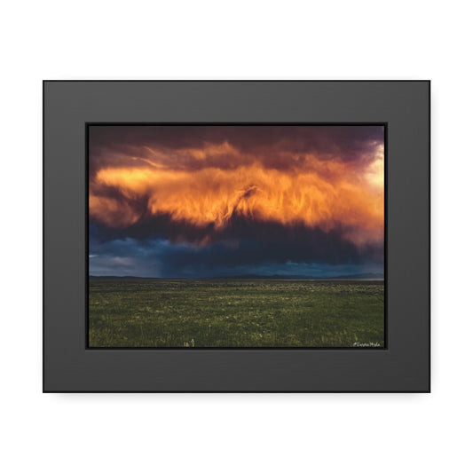 Put Out the Fire Across the River— Dramatic Sunset Cloud Landscape Wall Art