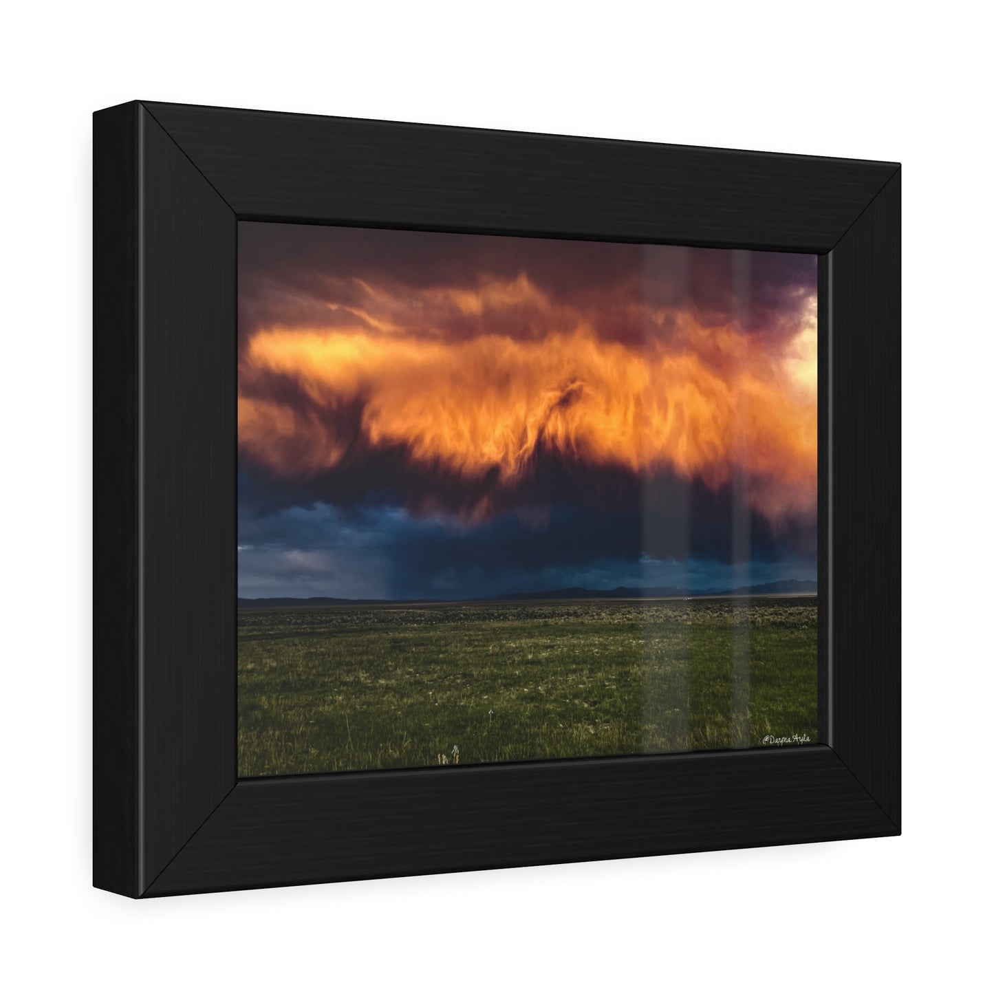 Put Out the Fire Across the River— Dramatic Sunset Cloud Landscape Wall Art