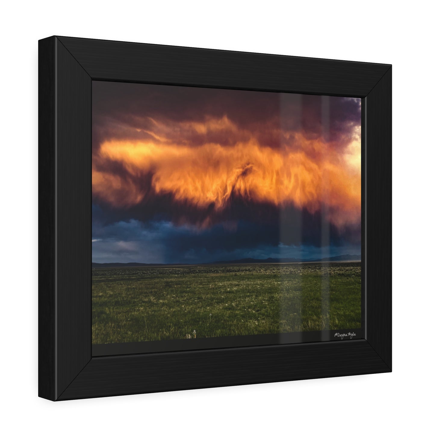 Put Out the Fire Across the River— Dramatic Sunset Cloud Landscape Wall Art